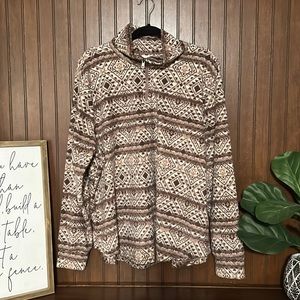 Fleece sweatshirt with zipper